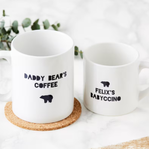 Personalised Daddy Bear And Baby Bear Mugs